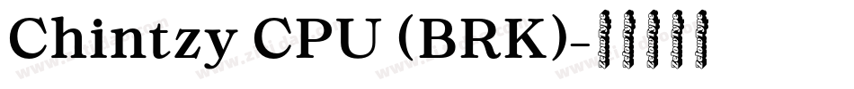 Chintzy CPU (BRK)字体转换